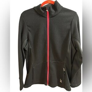 Spyder Core Sweater Jacket XL Black Red Full Zip Athletic Outdoors